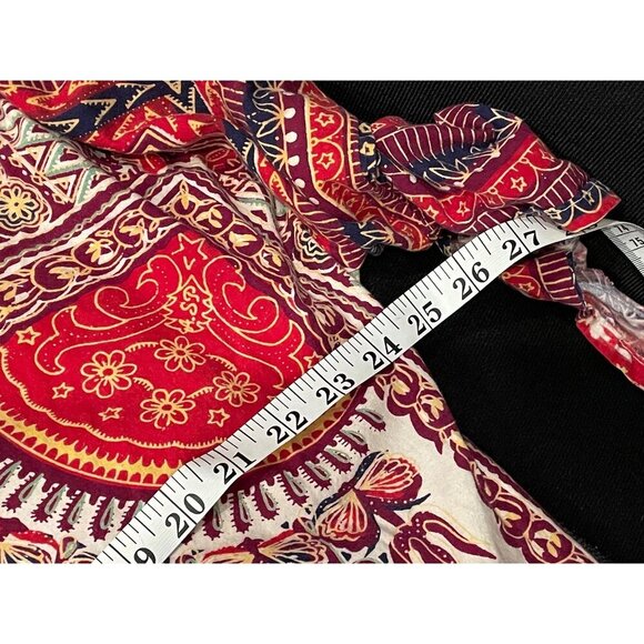 Handmade Colorful Flowing Long Asymmetrical Sleeve Kaftan - Picture 8 of 10